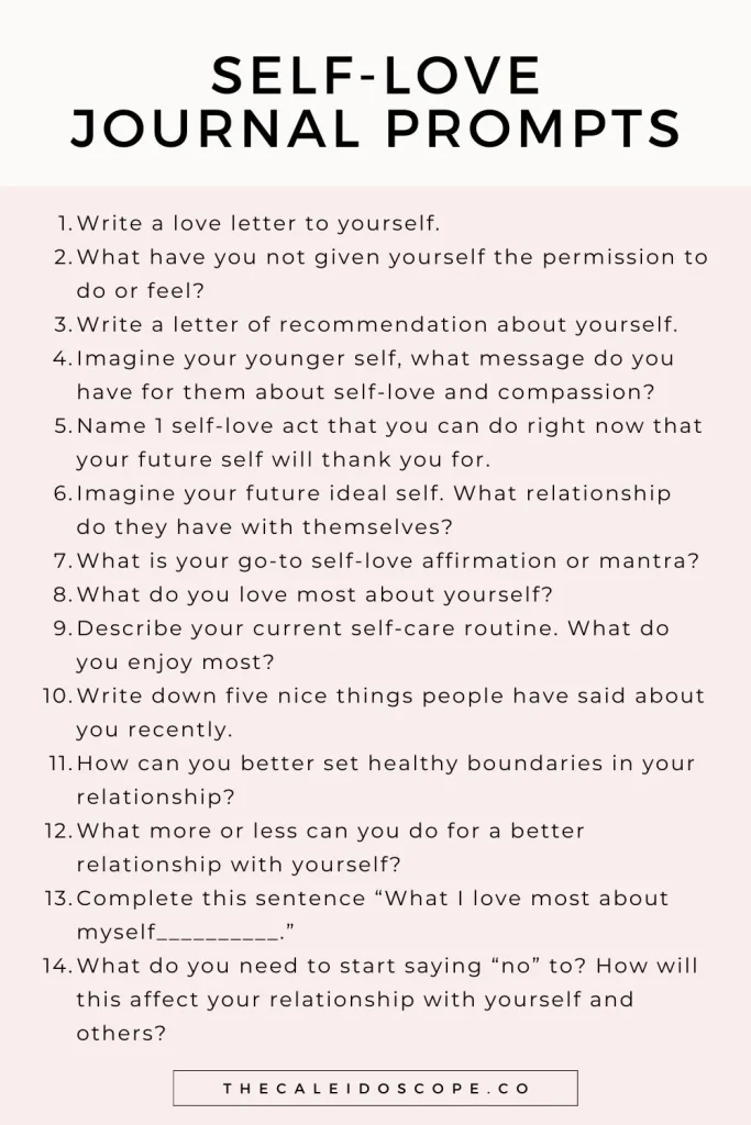 self-love journal prompts to help you love yourself more