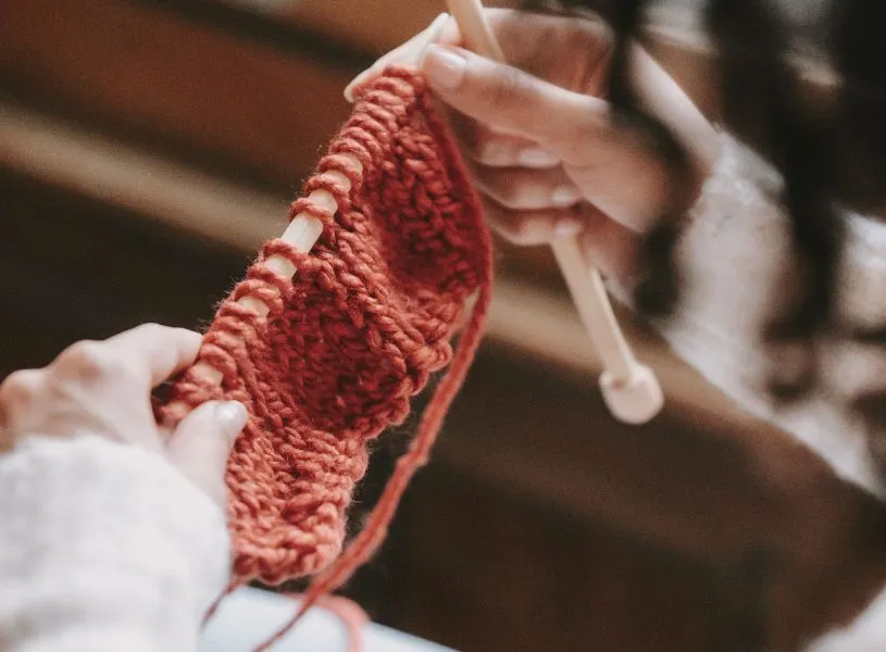 a winter solo date idea: knitting