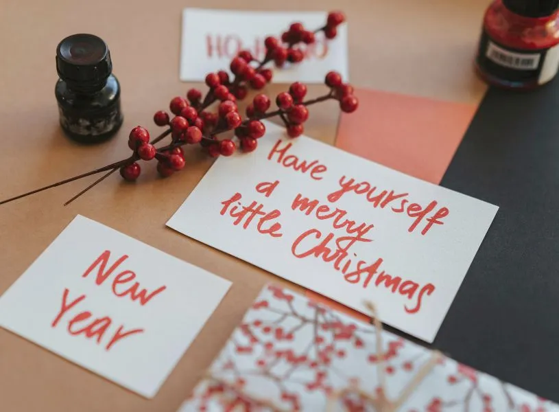 Christmas bucket list ideas: write holiday cards