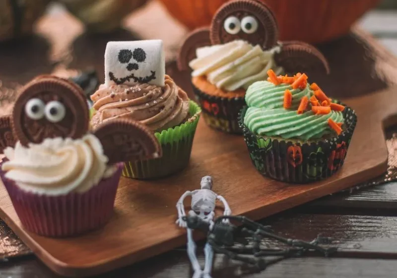 Halloween themed cupcake decorations