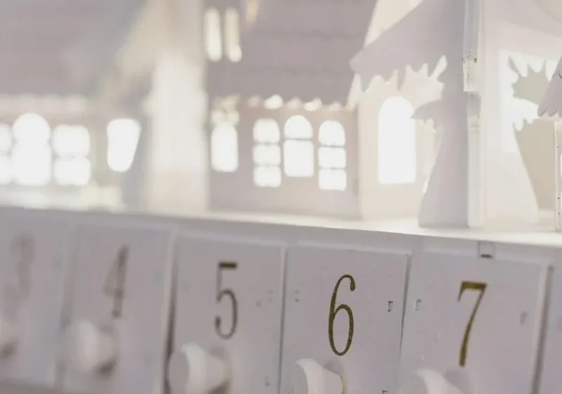 white holiday advent calendar
