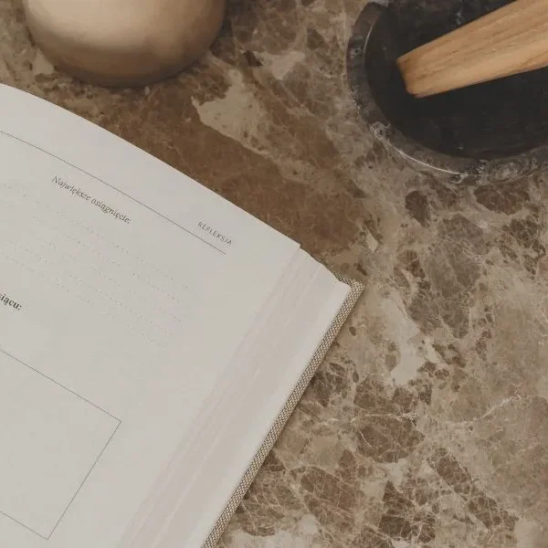 a journal on a table