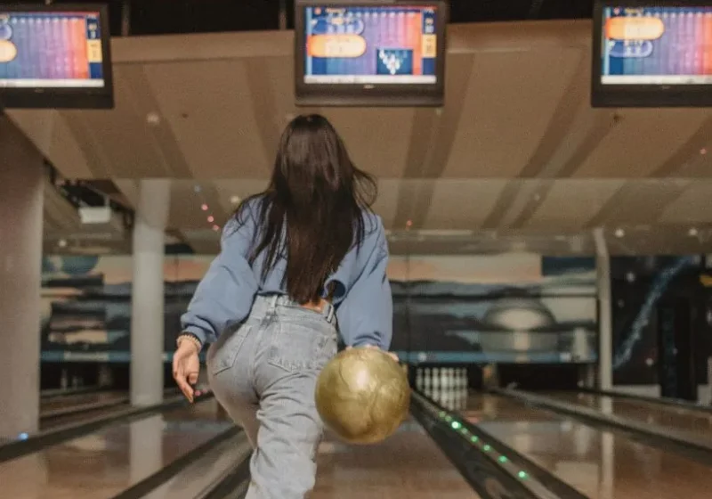 woman bowling