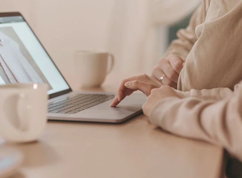 woman on their laptop