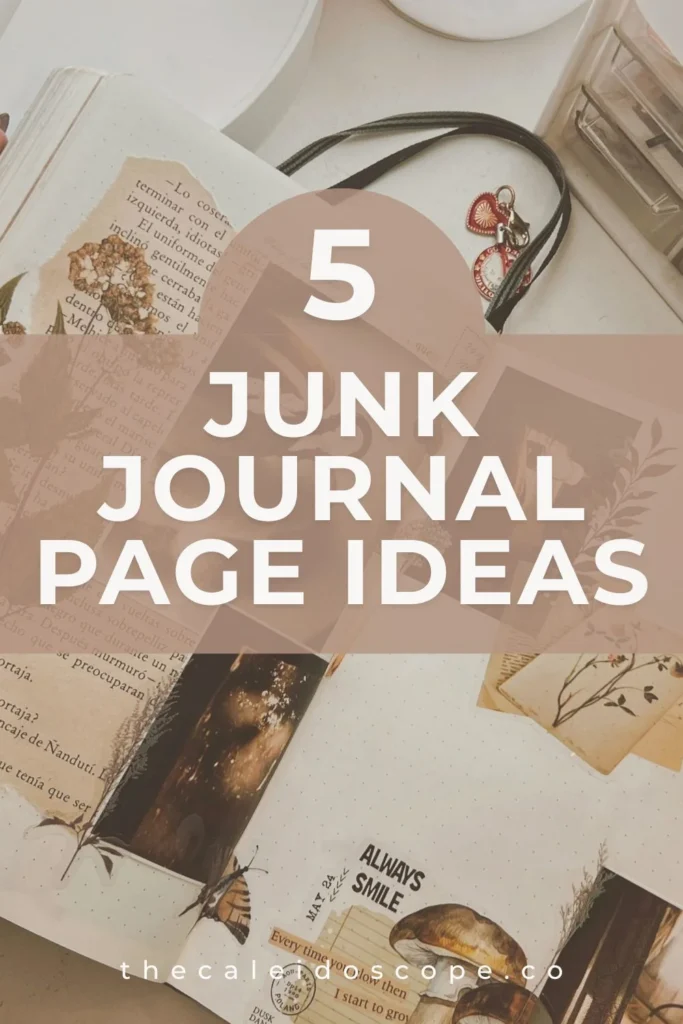 5 junk journal page ideas